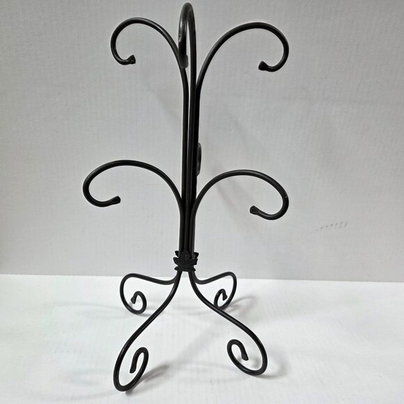 Longaberger Wrought Iron Mug Rack Stand Tree Holds 6 Coffee Cups Mugs - Picture 3 of 7